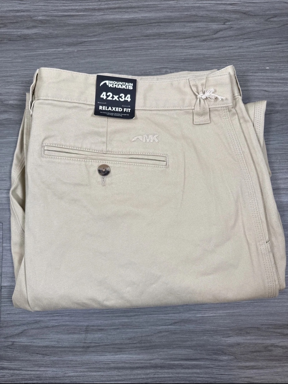 Mountain Khakis Relaxed Fit Khaki Pants Men 42 X 34 NWT NEW Teton Pant Sand